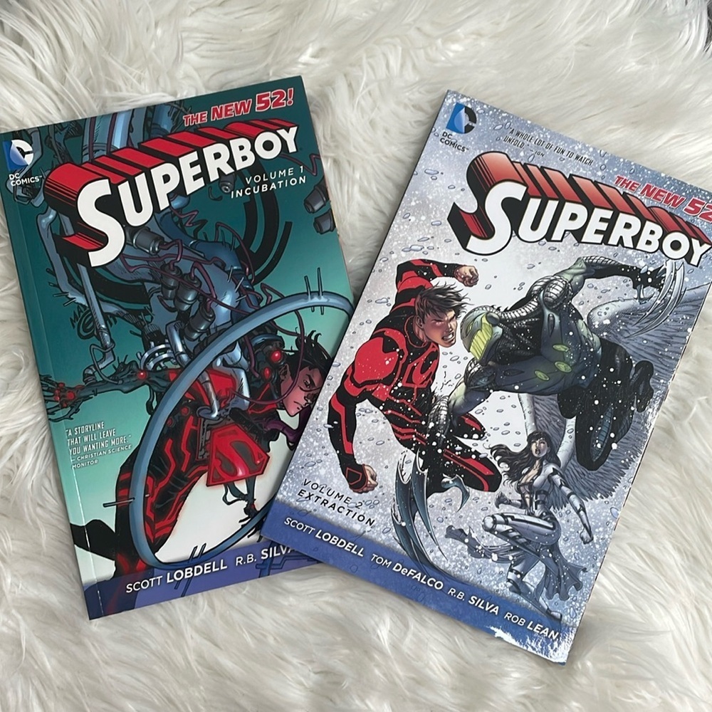 Lot of 2 DC Comics Superboy Vol. 1 Incubation & Vol. 2 Extraction TPB Paperback